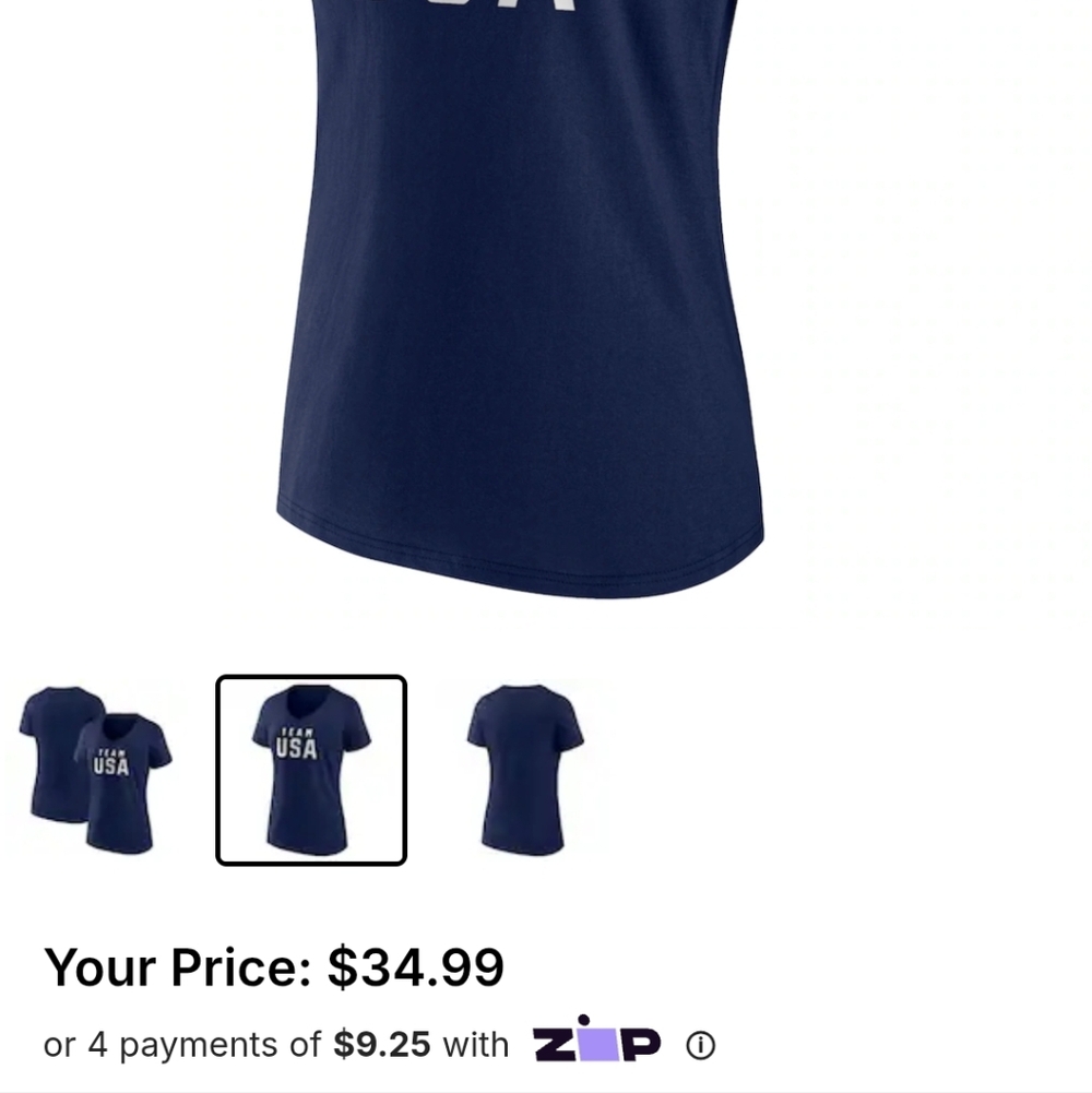 Team USA WomensT-Shirt Set - Navy, White, and Red - Picture 2 of 8